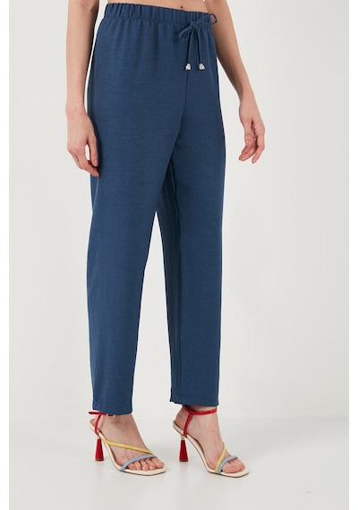 Lela Relaxed Fit Bol Paça Bayan Pantolon 5865826 Indigo