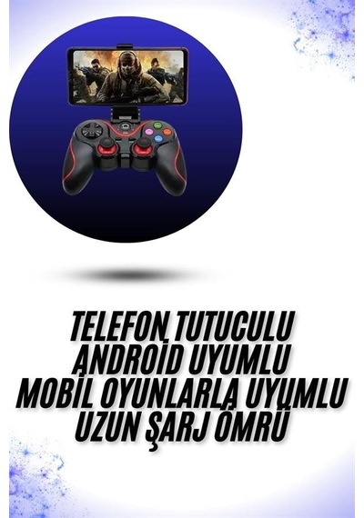 Yeni Nesil X3 Gamepad Android Uyumlu Telefon Tutucu Özellikli Joystick Mh-hs1640-6263