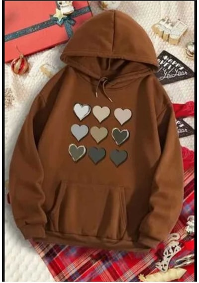 Kozia Outdoors Baskılı Oversize Unisex Swetshirt Kahverengi