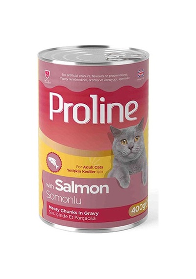 Proline Somon Etli Sos İçinde Gravy Yetişkin Kedi Konservesi 400 G
