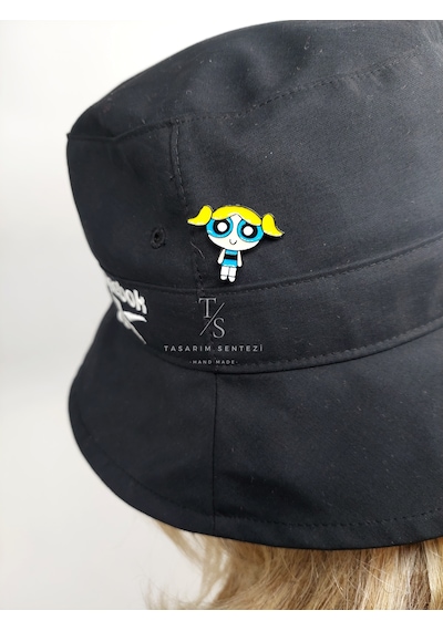 Rozet Metal Yaka Çanta Şapka Takı Aksesuar Powerpuff Girls Bubble Çok Renkli