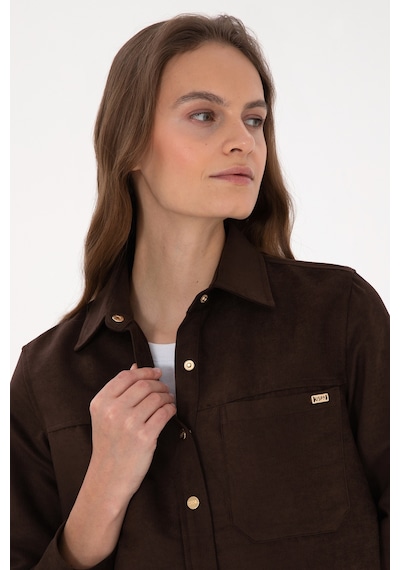 U.s. Polo Assn. Kadın Kahverengi Gömlek Desenli 50317242-vr029 Kahverengi U.s. Polo Assn. Kadın Kahverengi Gömlek Desenli 50317242-vr029 Kahverengi
