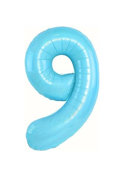 Beysüs Mavi 9 Rakam Folyo Balon 80 Cm Mavi
