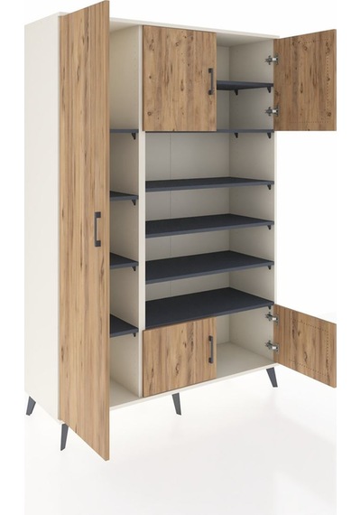 Hyperion Dolap 10 Raflı 5 Kapaklı 132x44x195 Aytaşı-çam/antrasit Aytaşı