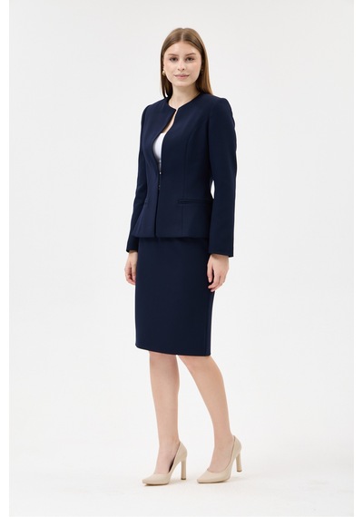 Velnara Moda Lacivert Klasik Kadın Takım Elbise-sıfır Yaka Ceket & Kısa Kalem Etek Lacivert - 927030108 Lacivert Velnara Moda Lacivert Klasik Kadın Takım Elbise-sıfır Yaka Ceket & Kısa Kalem Etek Lacivert - 927030108 Lacivert