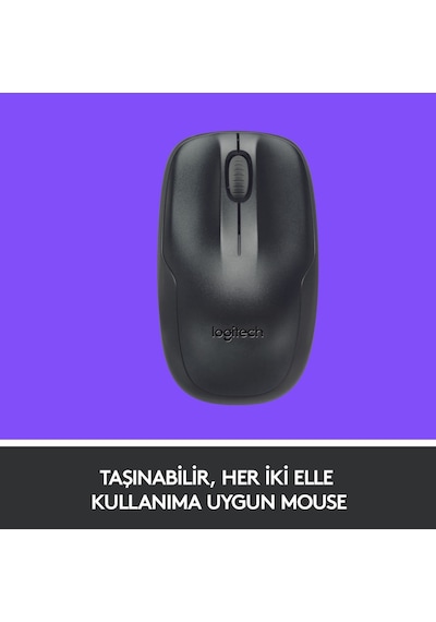 Mk220 Kablosuz Türkçe Klavye Mouse Seti - Siyah