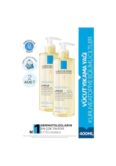 La Roche Posay Lipikar AP+ Cleansing Oil 2 x 400 ML