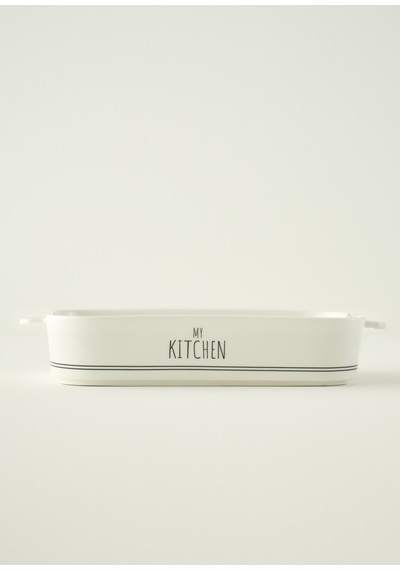 Bella Maison My Kitchen Porselen Fırın Kabı Büyük Boy Beyaz 34,5x21,8x6,2 Cm