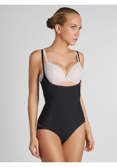 Form Angel Kadın Siyah Göğüs Altı Çıtçıtlı Body Korse 5021 Siyah