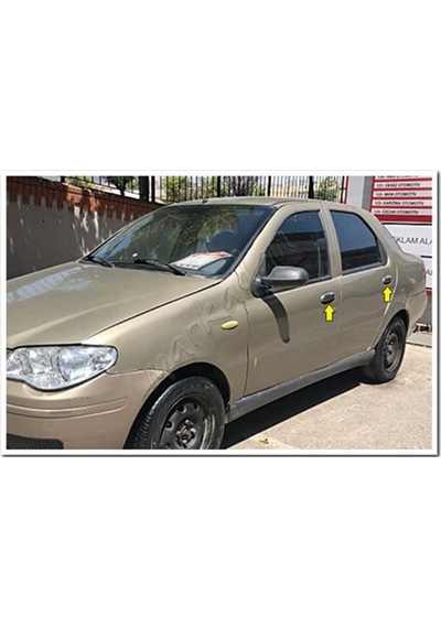 Markadan Fiat Albea Krom Kapı Kolu 2002-2012 4 Kapı Paslanmaz  Çel