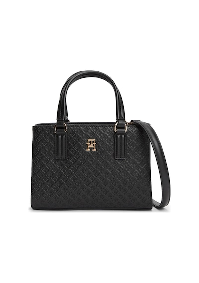 Tommy Hilfiger Th Kadın Günlük Siyah Mini Tote Mono Çanta-13225 Siyah