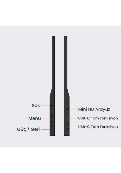 Npo NPM6 15.6" 5 MS 60 Hz Telefon Ve Oyun Konsolu Uyumlu Full HD IPS Taşınabilir Monitör