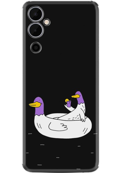 Tecno Pova 4 Kılıf Silikon Desen Özel Seri Keyifli Ördekler 1725