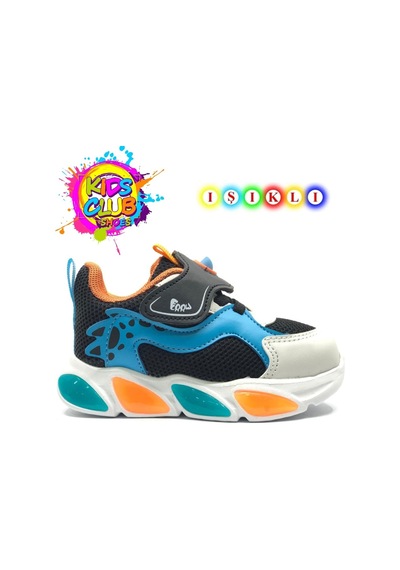 Cool Luna Işıklı Ortopedik Çocuk Spor Ayakkabı Siyah