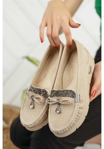 Nesil Shoes Nstar 400 Bej Kot Anatomik Günlük Kadın Ayakkabı-bej Kot Bej