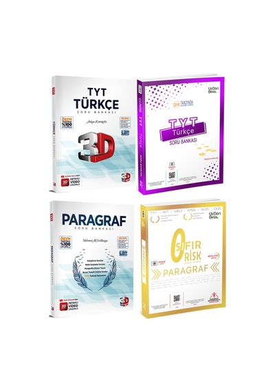 TYT Türkçe Paragraf Soru Bankası Seti Üç Dört Beş Ve 3D Yayınlar