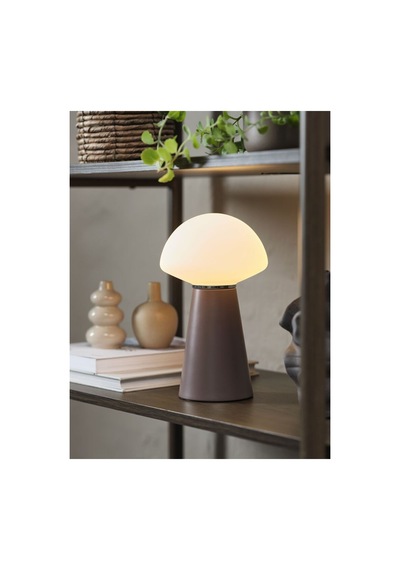 Pilli Masa Lambası Leıfon Ø15xy25 Cm Mantar Lamba Kahverengi
