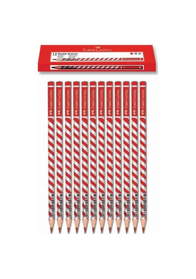 Faber Castell Kurşun Kalem Candy Roll Kırmızı 12 Li Kutu Çok Renkli