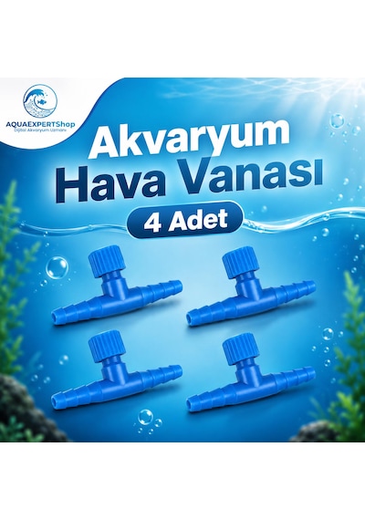 Akvaryum Hava Vanası - İnce Ayarlı Vana - 4 Adet