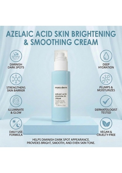 Maruderm Azelaik Asit%5 Cilt Bakım Kremi Kızarıklık, Lekelenme Ve Cilt Tonu Düzensizliğine Karşı, Meyan Kökü & Hyaluronik Asit İle, 200 Ml