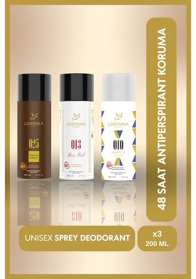 Niche Deodorant Set 3x200 Ml Tobacco Vanille - Boss Girl - Narkotike Fleure