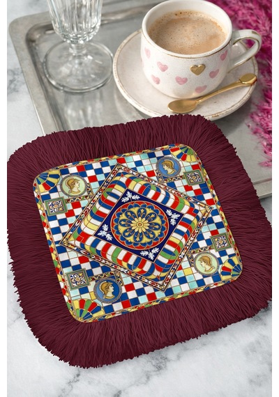 Zarif Mozaik İkonik Saçaklı Sunum Peçetesi-klasik Vintage Stil Lacivert Bordo Bardak Altlığı Mendil Okyanus Deniz Turkuazı Zarif Mozaik İkonik Saçaklı Sunum Peçetesi-klasik Vintage Stil Lacivert Bordo Bardak Altlığı Mendil Okyanus Deniz Turkuazı
