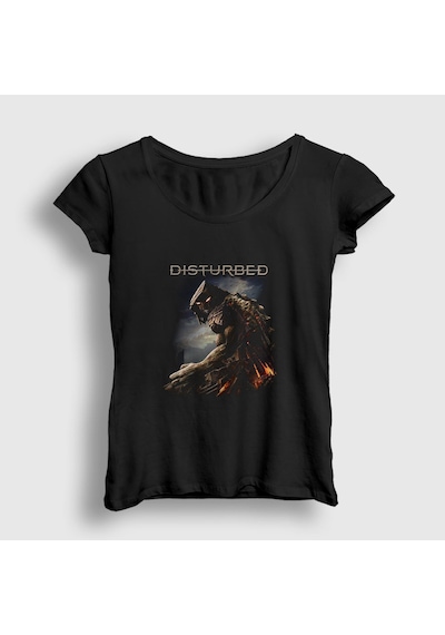 Presmono Kadın The Guy Disturbed T-shirt Siyah