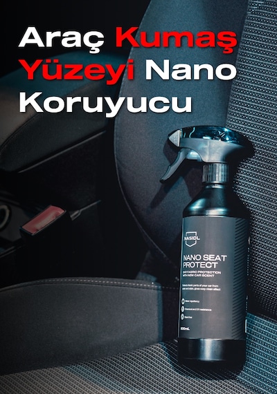 Nasiol Nano Seat Protect Araç Kumaş Yüzeyleri Için Nano Kaplama-Yeni Araç Kokulu-6 Ay Dayanım-500 ML