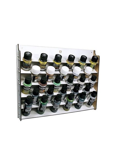 Vallejo 26009 Duvar Tipi Ahşap Boya Standı, 35 Ve 60 Ml. Kaplar İçin-54346