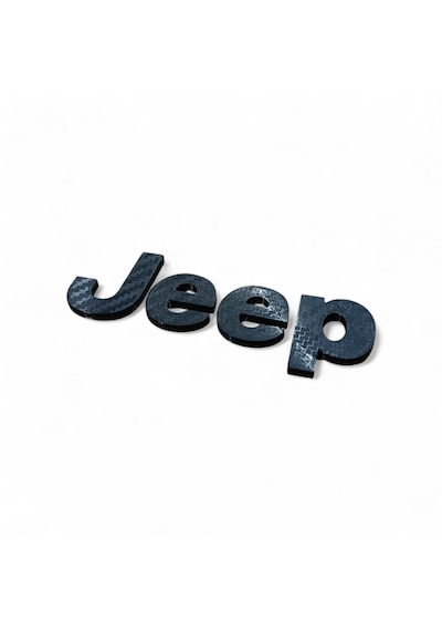 Jeep Cherokee Kaput - Bagaj Yazısı Logo Arma Amblem Siyah Karbon Görünüm 0