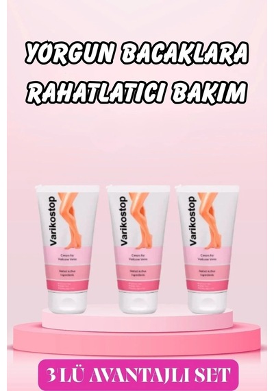 Varikostop Cream Bacak Onarım Bakım Kremi 50 Ml X 3 Adet