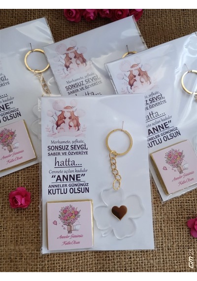 Farklı Market Anneler Günü Hediyesi Çikolata Anahtarlık 10 Adet