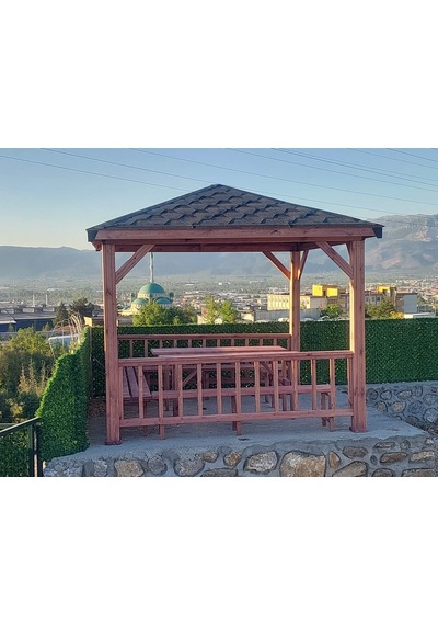 Şen Mobilya Bahçe Çardağı Kamelya P047 Maun
