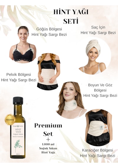 Dengeli Market Hint Yağı Sargısı Seti 5'li + Hekzansız Hint Yağı 100 ML