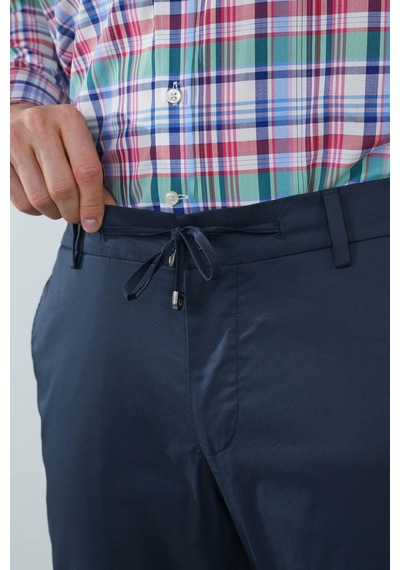 Bisse Erkek Lacivert Pamuklu Comfort Lastikli Bağcıklı Spor Pantolon Pns25y25102 D39 Lacivert