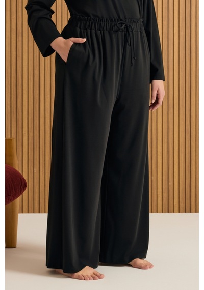 Aker Rayon Pijama Altı Siyah Siyah