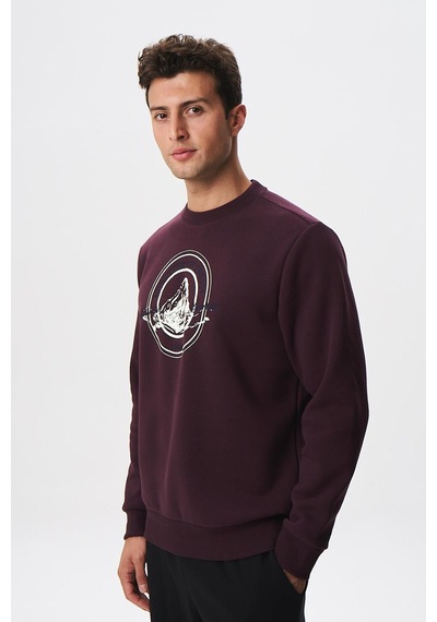 AR-MA Arma Baskılı Yazılı Regular Fit Şardonlu Erkek Bisiklet Yaka Sweatshirt K28124602901 Bordo AR-MA Arma Baskılı Yazılı Regular Fit Şardonlu Erkek Bisiklet Yaka Sweatshirt K28124602901 Bordo