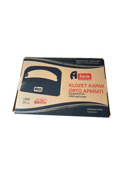 A Form Klozet Kapak Örtüsü Dispenseri Aparatı - 40x5x29 Cm. - Beyaz - Plastik - Duvara Monte
