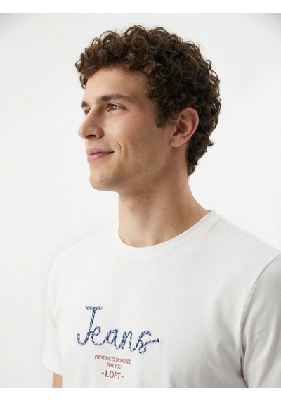 LOFT Regular Fit Erkek Tshirt K.kol Lf2042755 Q1.v1 Beyaz