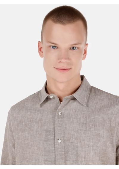 Colin's Colins Normal Kesim Shirt Yaka Kahverengi Erkek Uzun Kol Gömlek Cl1068759 Cl1068759 Q1.v1 Cml Camel