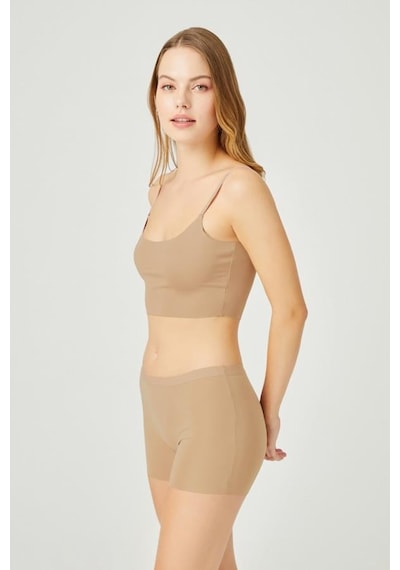 Cottonill Basic Lazer Kesim Dikişsiz Kadın Boxer Külot 3'lü Paket - 2 Çok Renkli 3