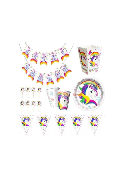 Unicorn 24 Kişilik Doğum Günü Parti Seti Diğer