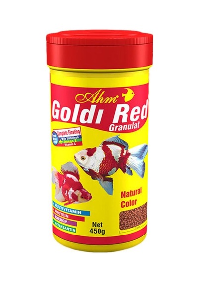 Ahm Goldi Red Granulat Balık Yemi 250 Ml