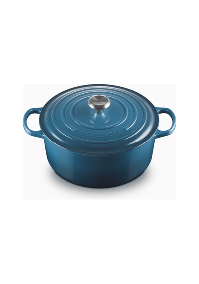 Le Creuset Yuvarlak Ikonik Lüks Döküm Tencere 28 Cm Mavi