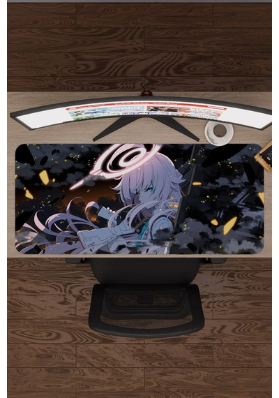 Blue Archive Kaymaz Dikişli Kauçuk Oyuncu Mousepad V3 - 90x40 Xxl Gaming Mouse Pad Fare Altlığı