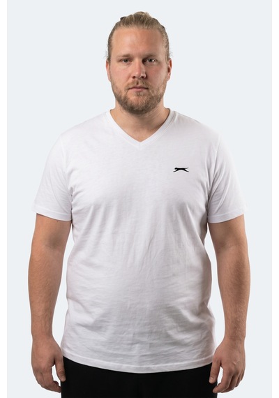 Slazenger Rıvaldo Jmb Erkek Büyük Beden Beyaz Tişört