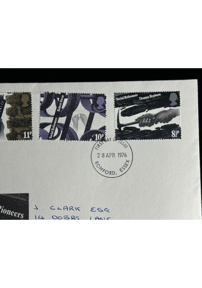 İngiltere Fdc 1976 British Pioneers Social Reformers İlk Gün Zarfı Tam Seri