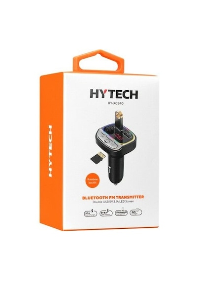 Hytech Hy-xcb40 Çift Usb 5v 3.1a Rainbow Işıklı Led Ekran Tf Kartlı V5.0 Bluetooth Fm Tran