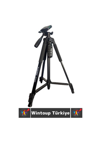 Wintoup Premium Vlog Çekim Teleskopik Döner Başlık Yatay Dikey Kullanım Taşıma Çantalı 150 Cm Kamera Tripod