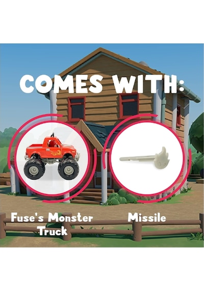 Oddbods Action Vehicle Fuse & Monster Truck Taşıt Seti Çok Renkli